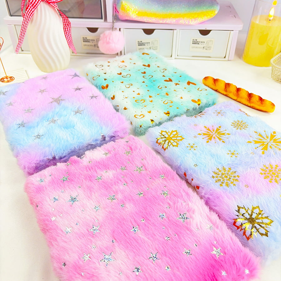 A5 क्यूट स्टार डायरी प्लश नोटबुक